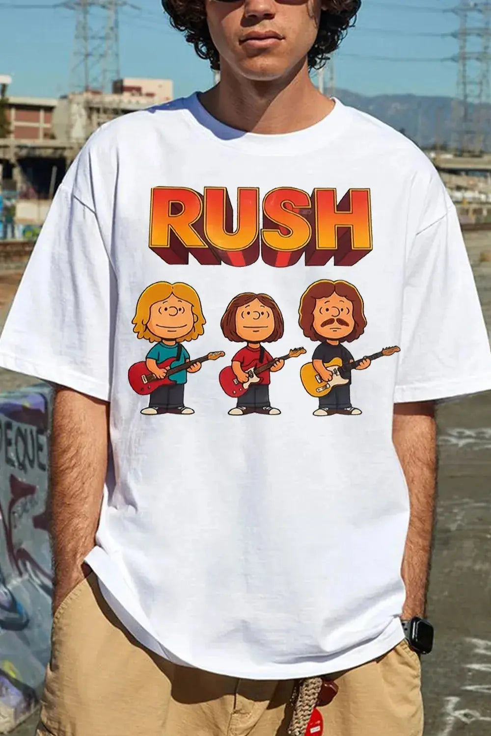 Unisex 2026 Rush Band T-shirt by Shopezra L.L.C., casual cotton short-sleeve tee with round neck, perfect for summer wear.