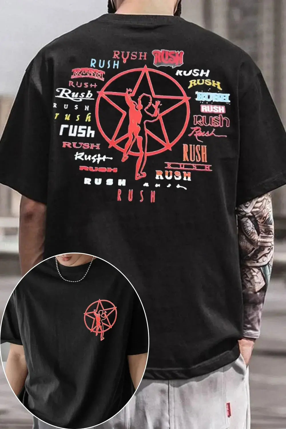 Unisex 2026 Rush Band T-shirt by SHOPEZRA L.L.C., casual cotton short sleeve tee with round neck for summer wear.