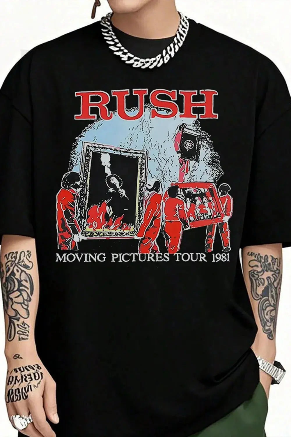 Unisex 2026 Rush Band T-shirt by Shopezra L.L.C. with short sleeves, round neck, cotton fabric, casual summer style.