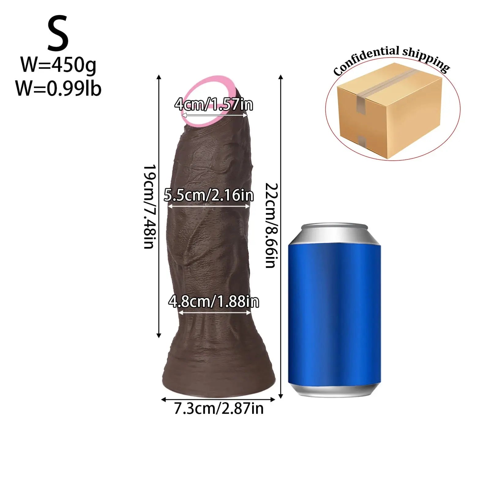 Realistic 1.7kg large dildo for anal and vaginal use, featuring a big penis shape, ideal for adult sex toy enthusiasts.