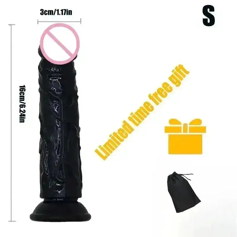 Realistic Dildo for Women Black Anal Plug Strong Suction Cup Dick Big Penis Butt Plug G Spot Masturbator Adult Sex Toy for Gay18 by Dropshipman