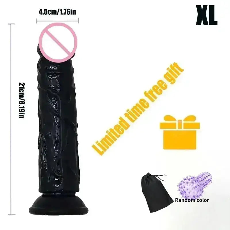 Realistic Dildo for Women Black Anal Plug Strong Suction Cup Dick Big Penis Butt Plug G Spot Masturbator Adult Sex Toy for Gay18 by Dropshipman