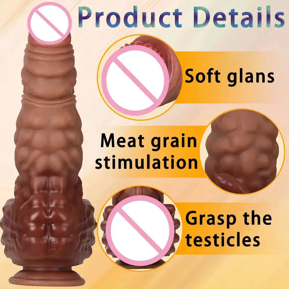 Realistic dildo with suction cup, hands-free, thrust dildo for G-spot stimulation, dildo for men and women with advanced users by Dropshipman