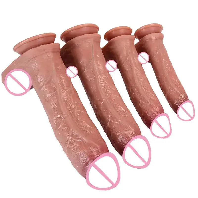 S/M/XL/XXL Super Realistic Dildo Soft Silicone Big Penis Adults Anal Sex Toys for Women Hot Vaginal Orgasm Female Masturbation by Dropshipman