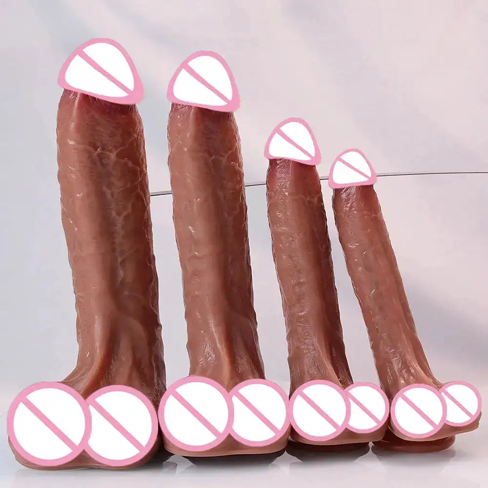 S/M/XL/XXL Super Realistic Dildo Soft Silicone Big Penis Adults Anal Sex Toys for Women Hot Vaginal Orgasm Female Masturbation by Dropshipman
