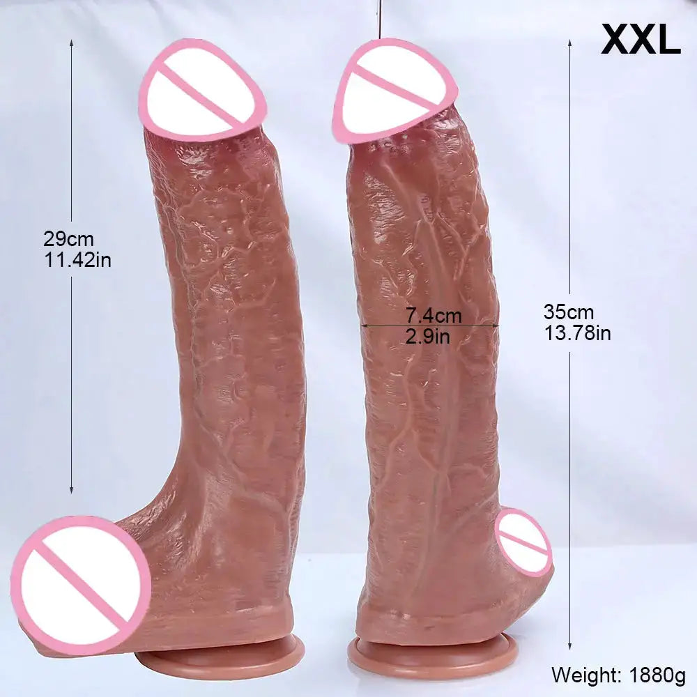 S/M/XL/XXL Super Realistic Dildo Soft Silicone Big Penis Adults Anal Sex Toys for Women Hot Vaginal Orgasm Female Masturbation by Dropshipman