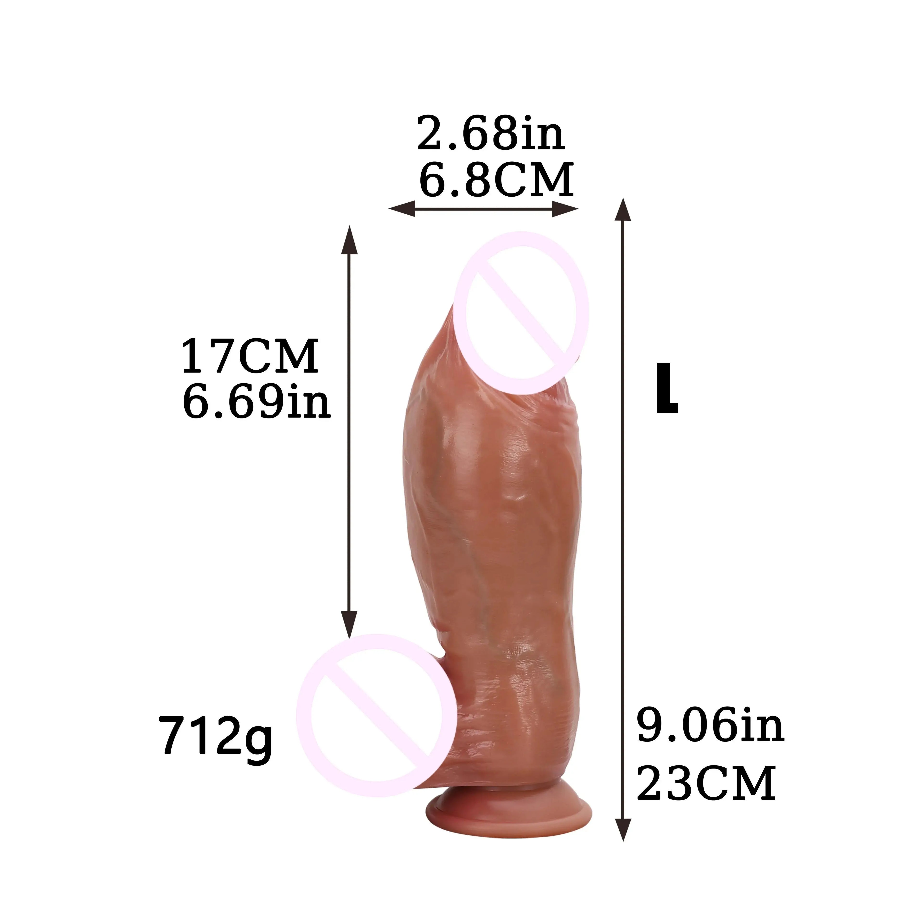 Realistic silicone anal dildo and prostate massager for women and men, adult sex toy with g-point stimulation from SHOPEZRA L.L.C.