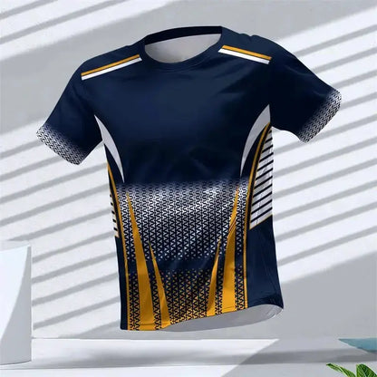 Geometric Graphic 3D Printed Sports T Shirts Summer Casual Running Table Tennis T-shirts Trendy Streetwear Mens Tees Fashion by Dropshipman