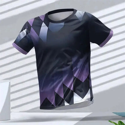 Geometric Graphic 3D Printed Sports T Shirts Summer Casual Running Table Tennis T-shirts Trendy Streetwear Mens Tees Fashion by Dropshipman