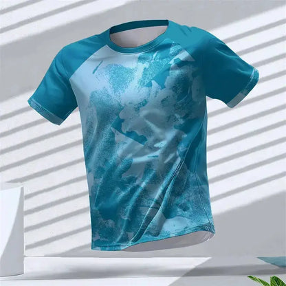 Geometric Graphic 3D Printed Sports T Shirts Summer Casual Running Table Tennis T-shirts Trendy Streetwear Mens Tees Fashion by Dropshipman