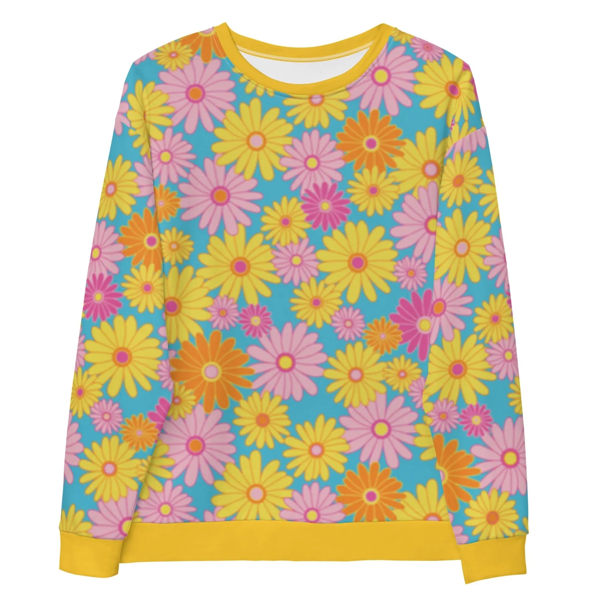 Colorful women's tropical print sweatshirt for women with floral design and soft fabric, perfect for casual wear.