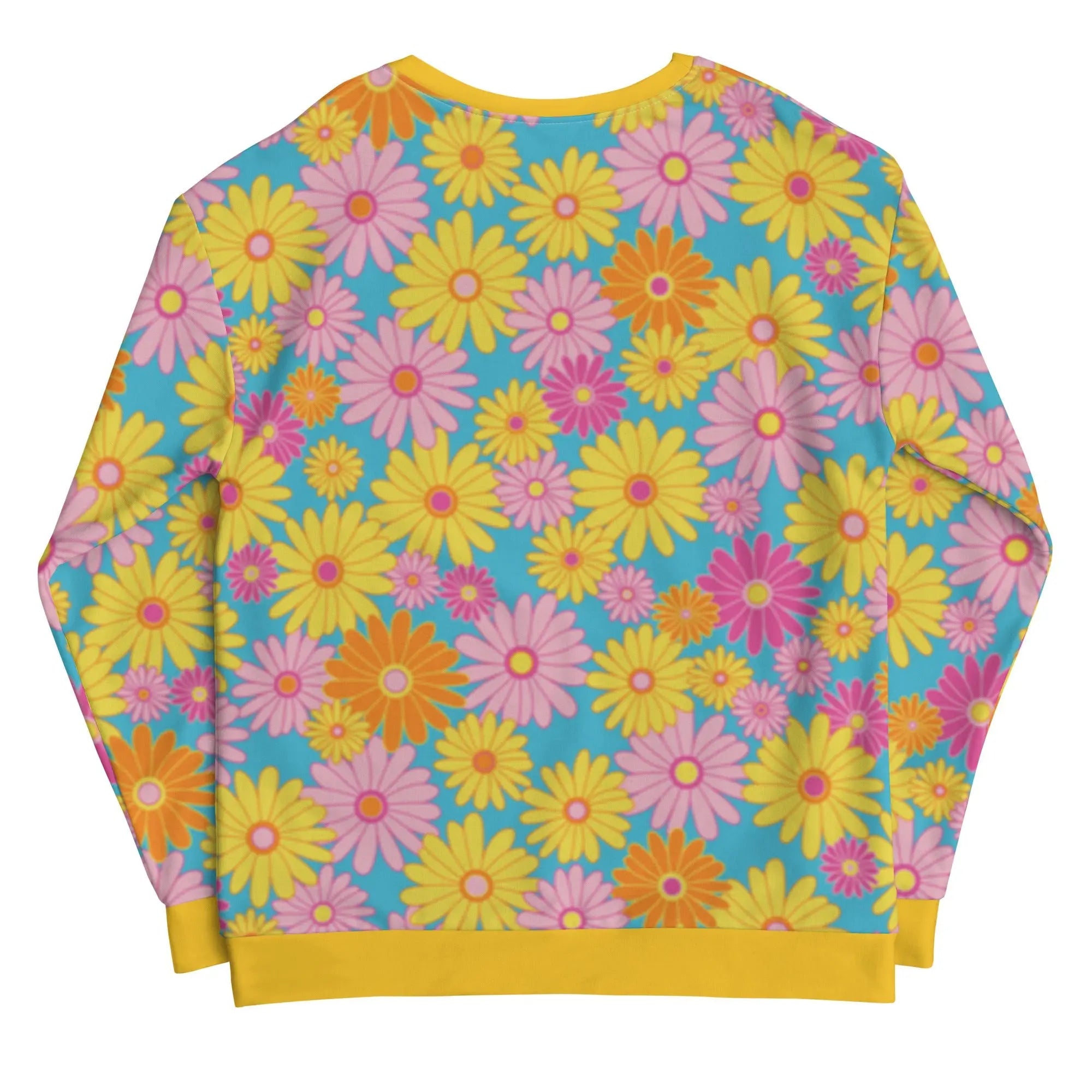 Colorful floral design on a women's tropical print sweatshirt for women with a relaxed fit and cozy fabric.