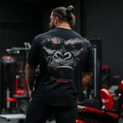 GYM Gorilla Print T-shirt Redemption T-Shirt - Silverback Gymwear by Dropshipman
