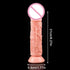 Realistic dildo sex toy with skin feel, large penis design, suction cup base, for women, suitable for masturbation and anal play.
