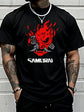 Samurai Hip-hop Trend Print 100% Cotton Men Woment T-shirt Summer Autumn Daily Outdoor Sports Casual Loose Street Short Sleeve SHOPEZRA L.L.C.