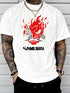 Samurai Hip-hop Trend Print 100% Cotton Men Woment T-shirt Summer Autumn Daily Outdoor Sports Casual Loose Street Short Sleeve SHOPEZRA L.L.C.