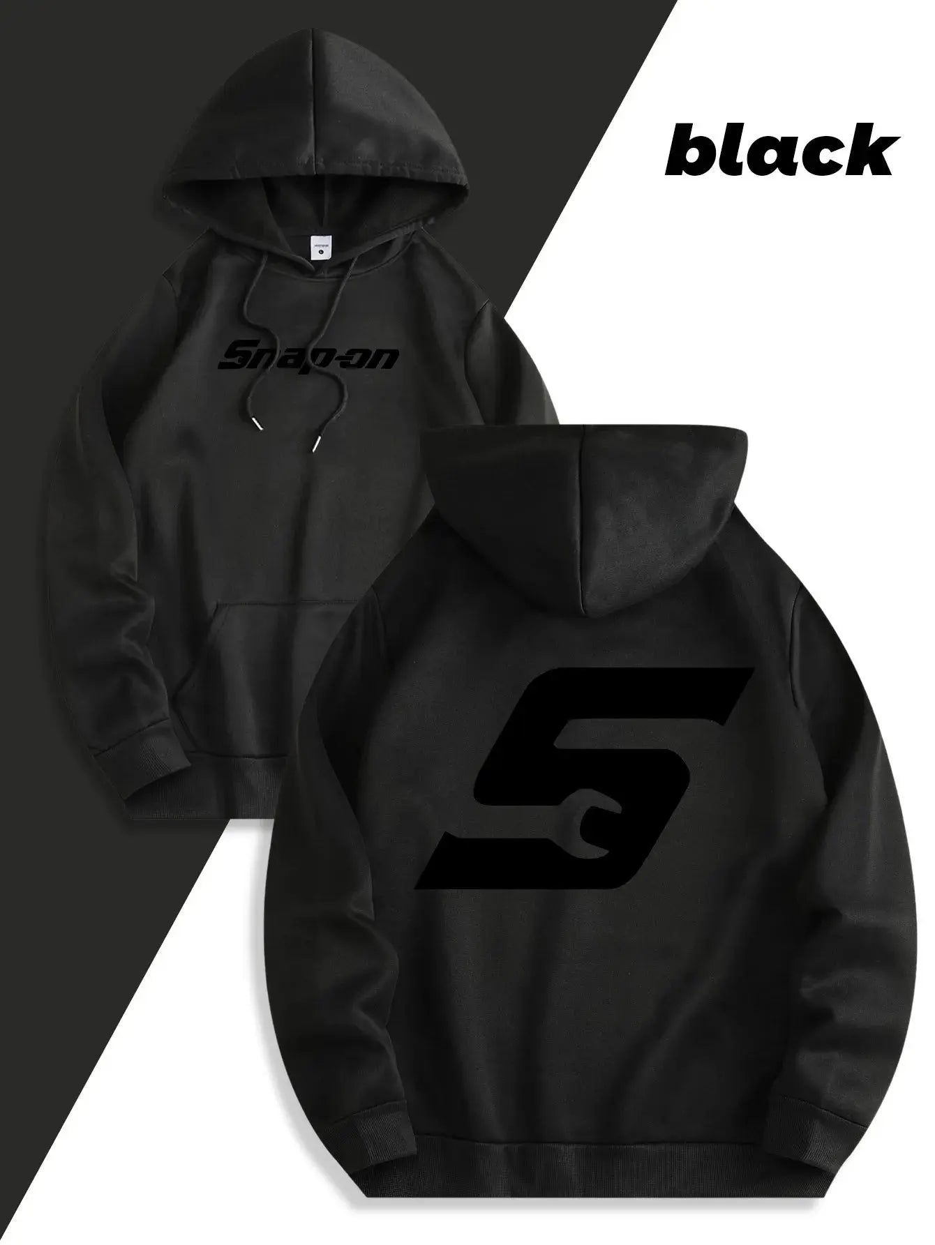 2025 Red Snapon Hooded Sweatshirt Casual Long Sleeve Pullover100_ Polyester Knit Fabric All-Season Warm Hoodie with Drawstring SHOPEZRA L.L.C.