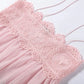 Women Pant Set Sheer Layers Spaghetti Strap Backless Lace Top Straps Solid Loose Straight Elastic Hem Fashion Beach Chic Suits SHOPEZRA L.L.C.