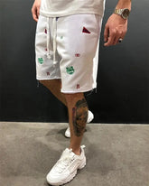 Spring Summer Mens Cotton loose Shorts Streetwear Bodybuilding Embroidered casual Short pants Jogger sports Tiger head Shorts SHOPEZRA L.L.C.
