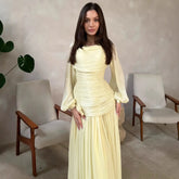 Dress Women Eid Muslim Abaya Party Dresses Jalabiya Folds Abayas Ramadan Vestidos Morocco Maxi Gown Dubai Kaftan Arab Long Robe SHOPEZRA L.L.C.