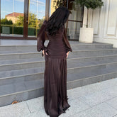 Dress Women Eid Muslim Abaya Party Dresses Jalabiya Folds Abayas Ramadan Vestidos Morocco Maxi Gown Dubai Kaftan Arab Long Robe SHOPEZRA L.L.C.
