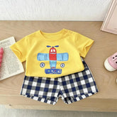 Boys Trendy Costume Printed T-shirt+Shorts Casual Sports Wear Cartoon Tees All-match Shorts Two Piece Set Toddler Clothing SHOPEZRA L.L.C.