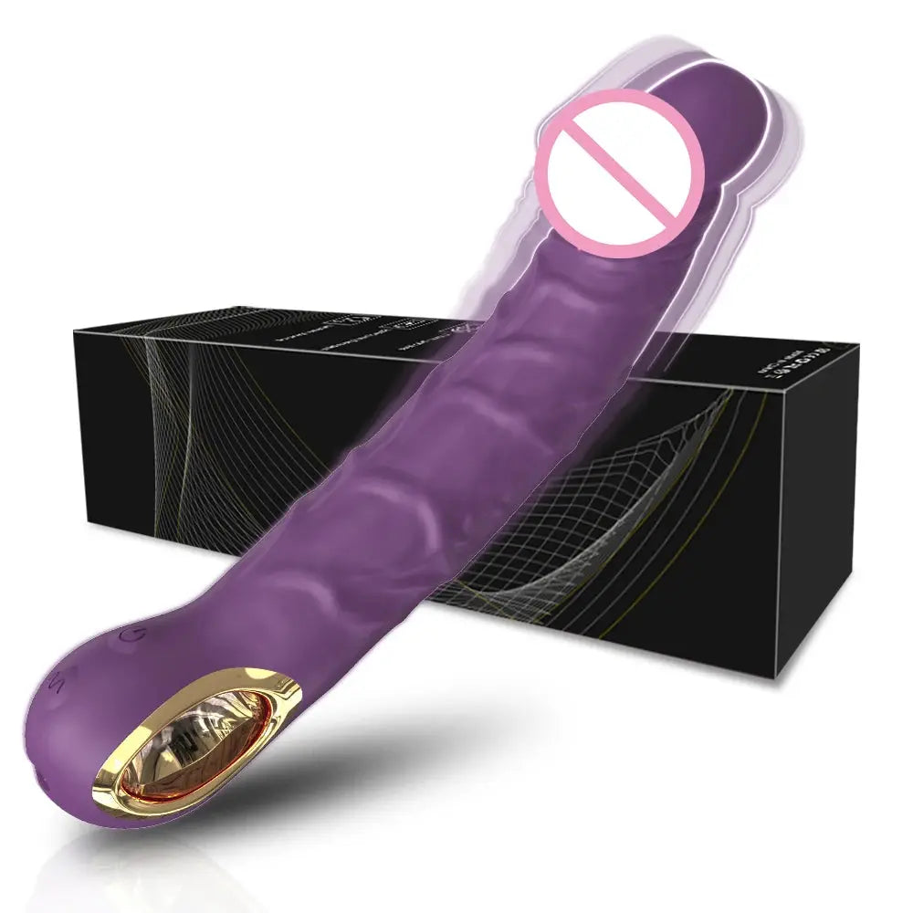 SHOPEZRA L.L.C. dildo vibrator for women with G-spot and clitoral stimulation, realistic design, and textured surface for pleasure.