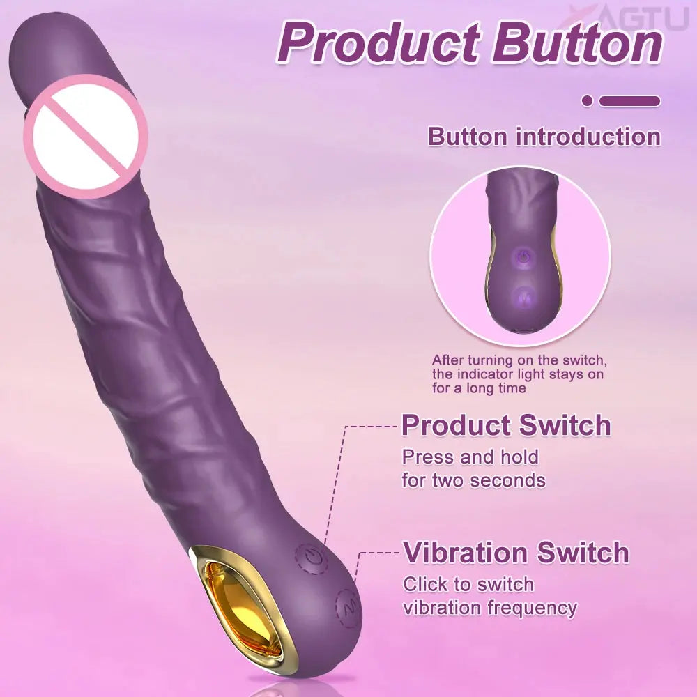 SHOPEZRA L.L.C. dildo vibrator for women with G-spot and clitoral stimulation, featuring realistic design for female masturbation.