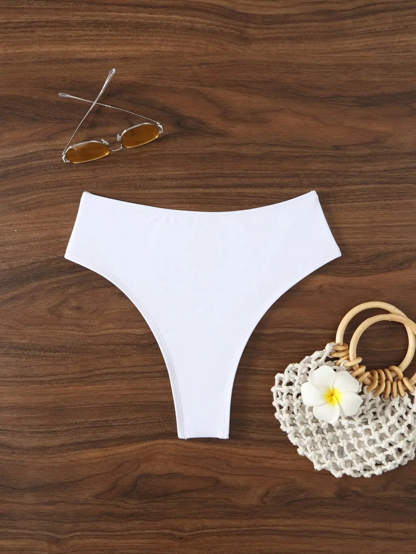 Women's sexy solid color quick-dry bikini swim shorts by SHOPEZRA L.L.C., featuring a stylish cross-border European and American design.