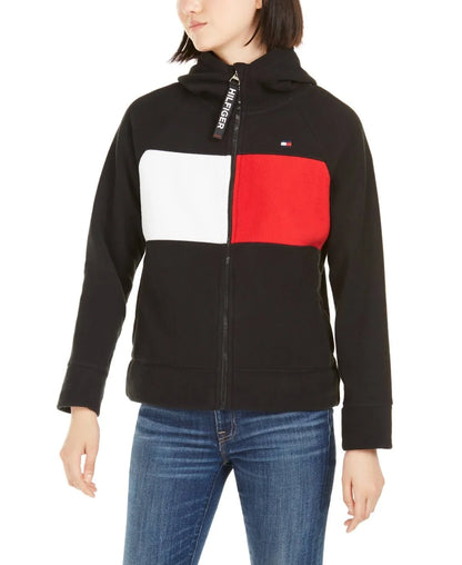Tommy Hilfiger Sport Plus Size Colorblocked Hooded Jacket, Size 1X