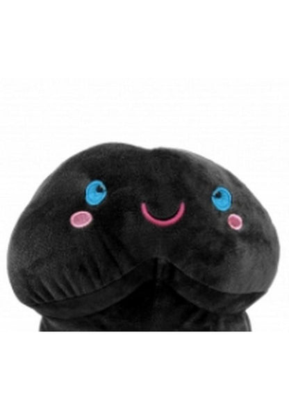 Short Penis Plush Stuffy Toy Black 7.88 Inch Cute Novelty Gift