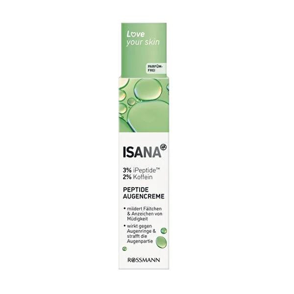 Isana Eye Cream with Peptide, Caffeine &amp; Glycerin - Anti-Aging Eye Cream for Dark Circles, Puffiness &amp; Fine Lines