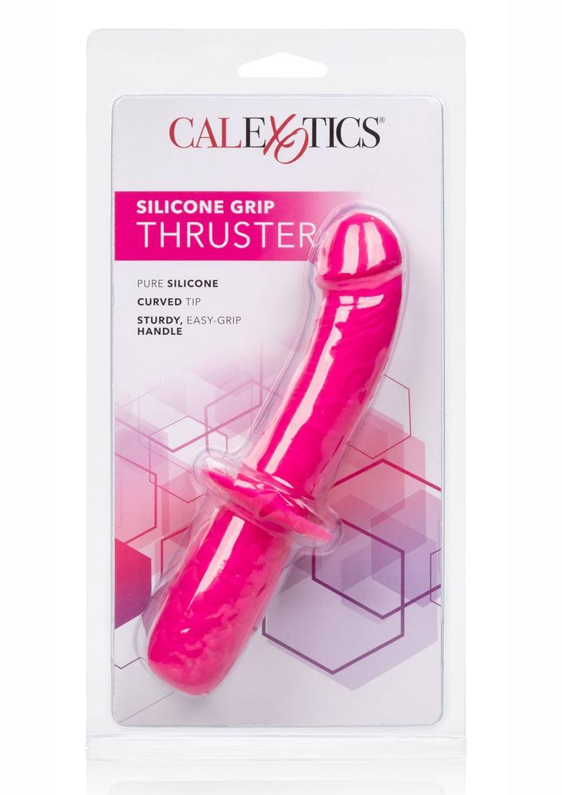 Silicone Grip Thruster Curved Dildo