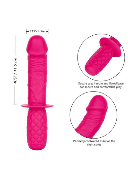 Silicone Grip Thruster Curved Dildo