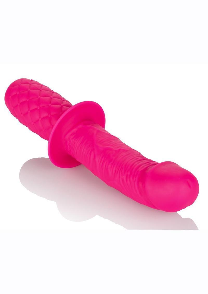 Silicone Grip Thruster Curved Dildo