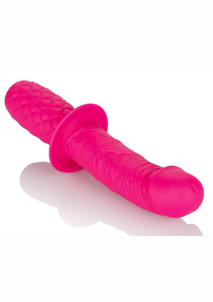 Silicone Grip Thruster Curved Dildo