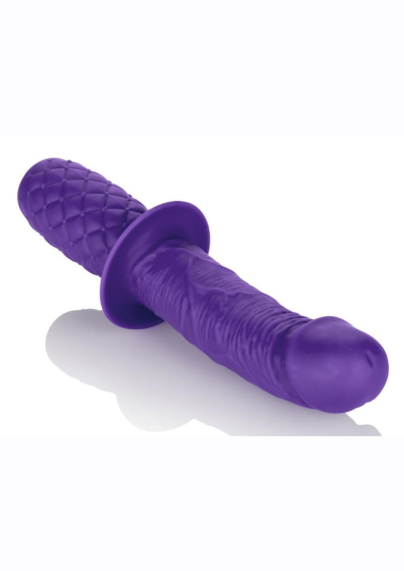 Silicone Grip Thruster Curved Silicone Dildo