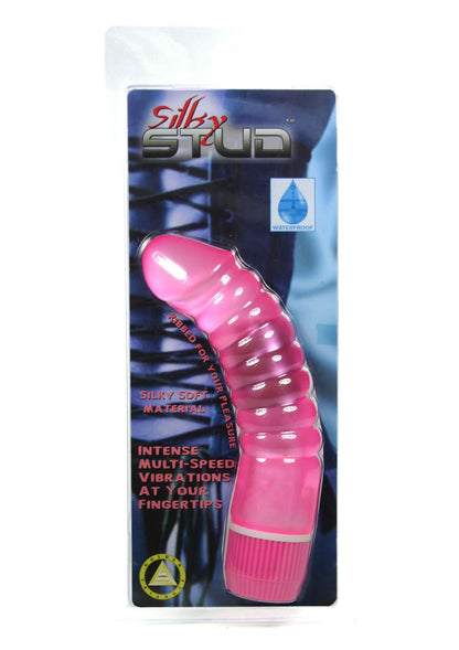 Silky Stud Waterproof Ribbed Multi-Speed Vibrator Pleasure Toy
