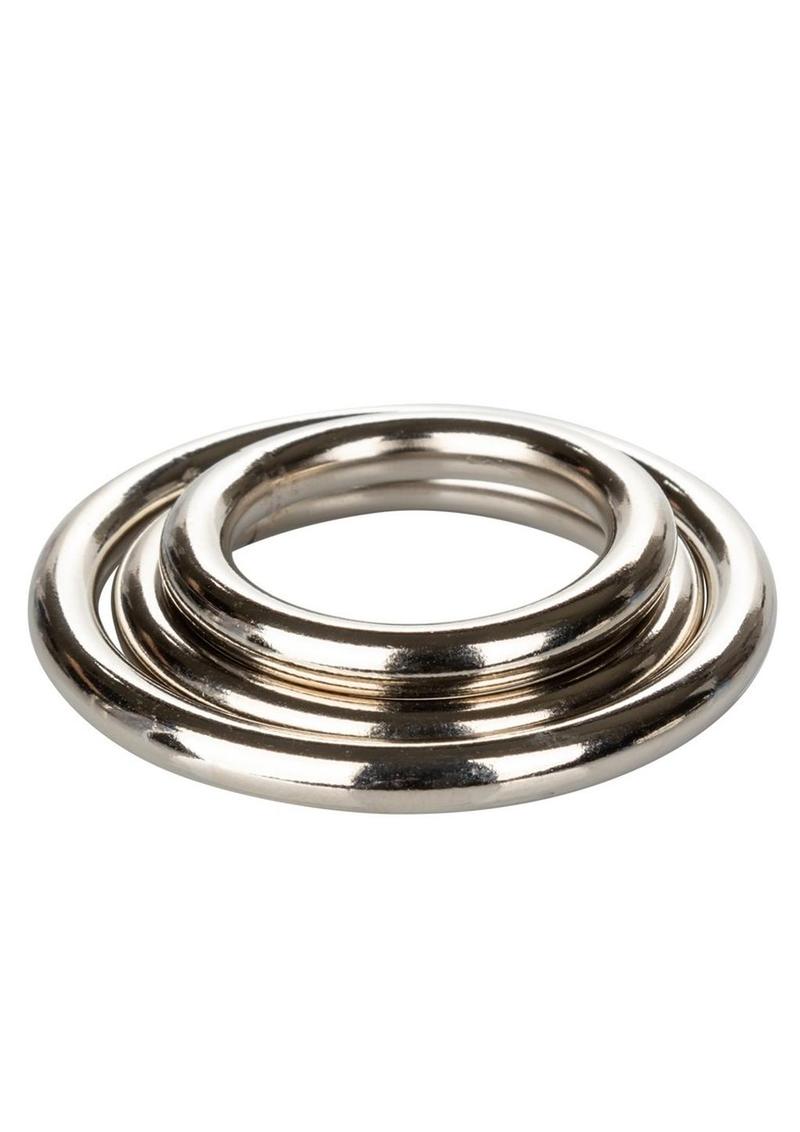 CalExotics Silver Ring Set 3 Universal Metal Rings