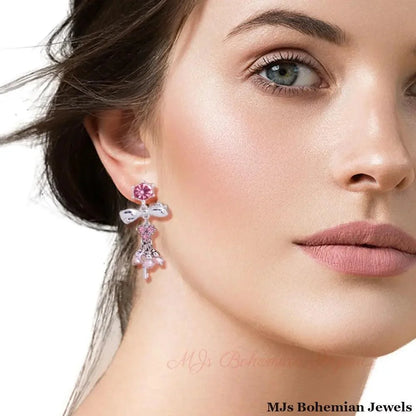 Silver Mismatched Lock Key Earrings