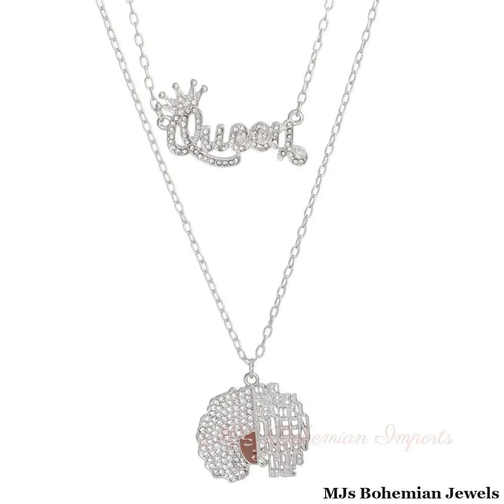 Silver Queen Afro 2 Pcs Chains