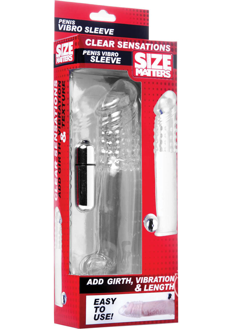 Size Matters Clear Sensations Penis Extender Vibro Sleeve
