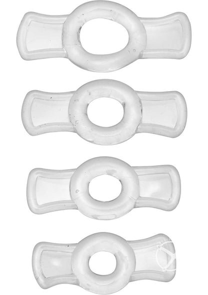 Size Matters Endurance Clear 4-Ring Penis Ring Set