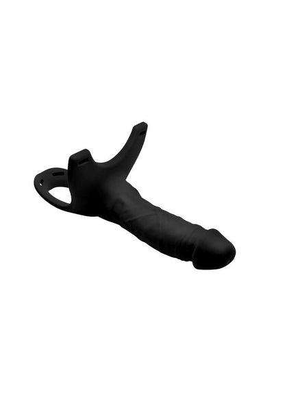 Size Matters Hollow Silicone Dildo Strap-On with Cum-Thru Tip