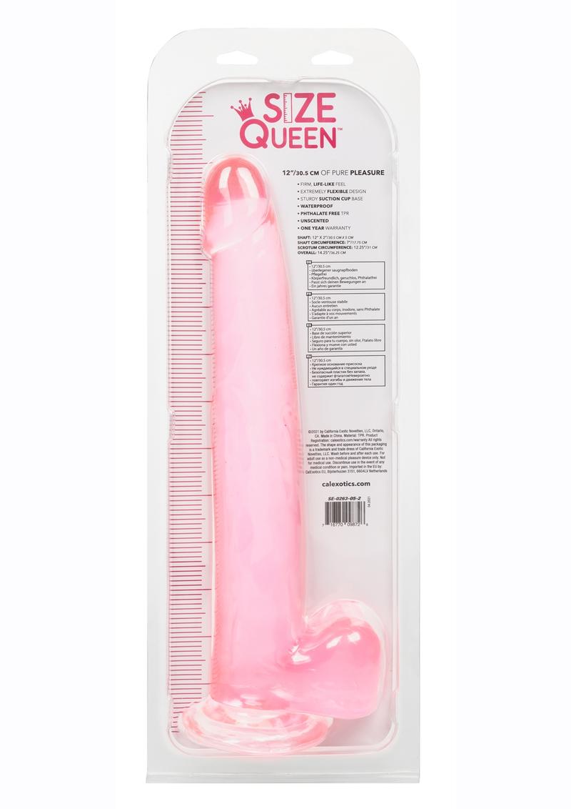 Size Queen 12" Dildo with Balls by CalExotics