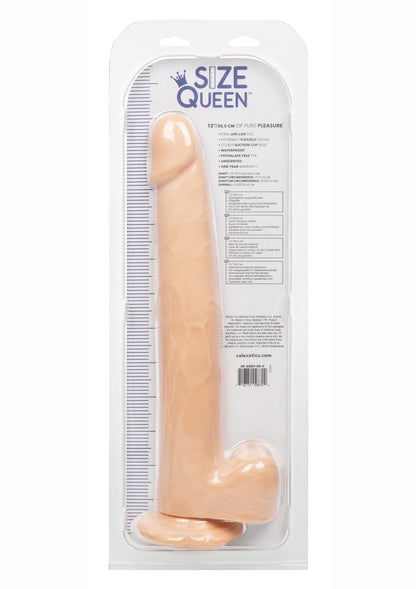Size Queen 12" Dildo with Balls by CalExotics