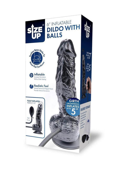 Size Up Inflatable Dildo with Balls