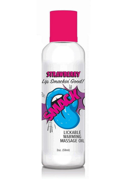 Smack Strawberry Lickable Warming Massage Oil 2oz Fun Pack