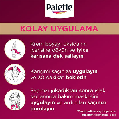 Palette Deluxe Chocolate Brown Hair Dye: Long Lasting, Rich Color &amp; Shine - Permanent Hair Color 3-65 ‚ikolata Kahve
