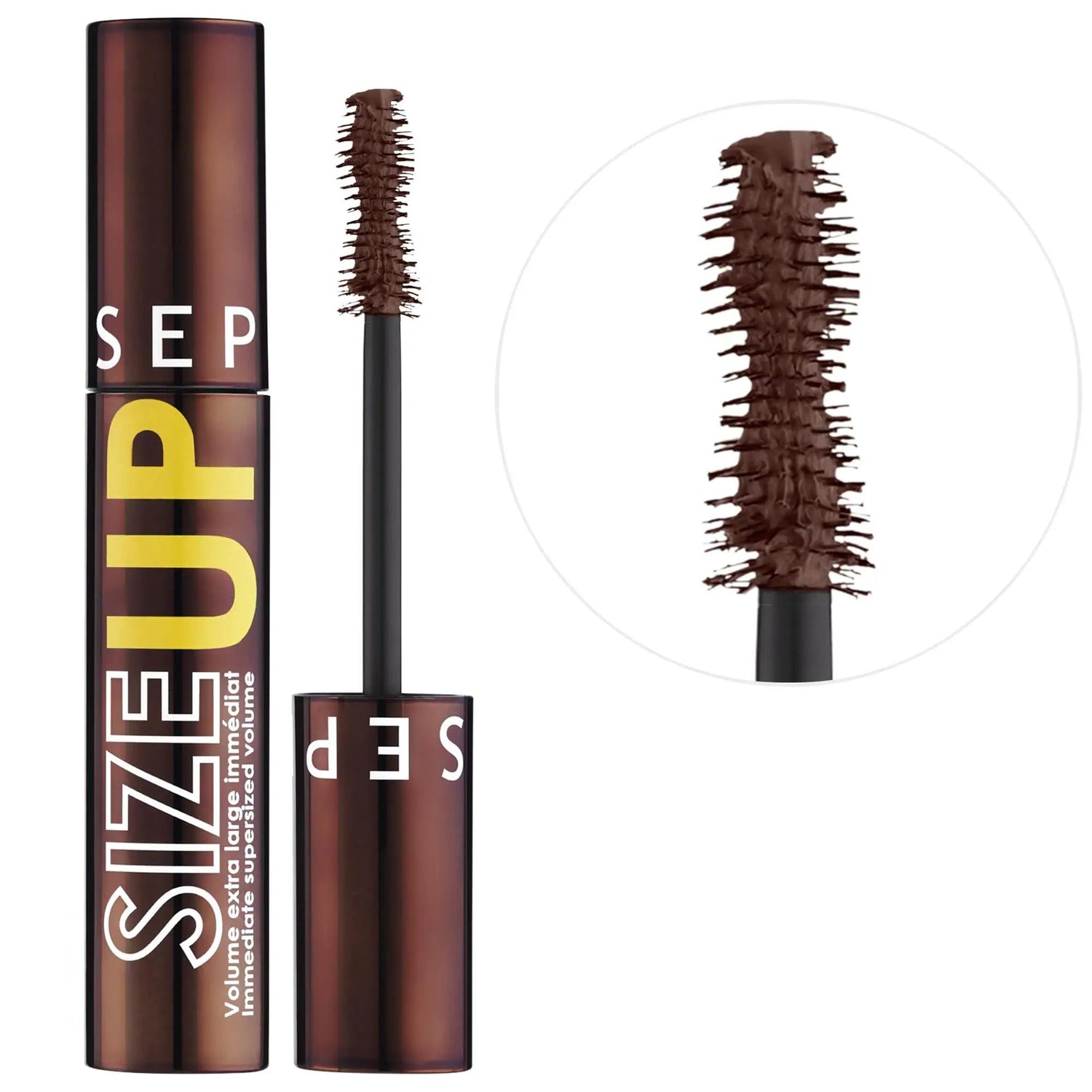 Size Up Volumizing Mascara: Vegan, Lengthening, &amp; Buildable Formula for Dramatic Lashes - Black, Blue, Brown